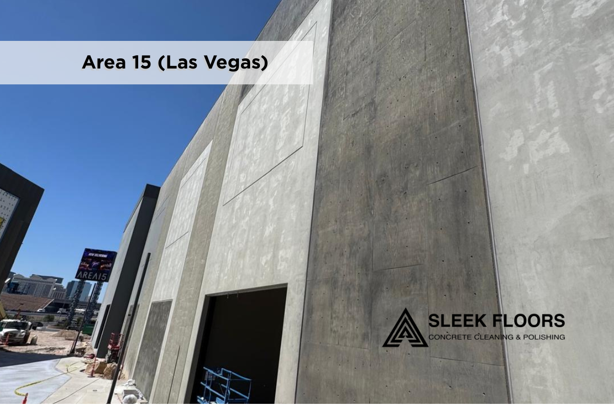 Exposed concrete wall with visible formwork texture in Las Vegas